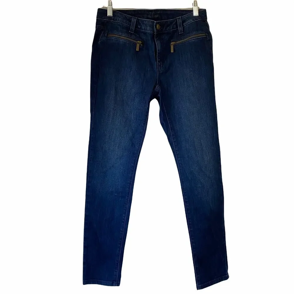 Michael Kors Straight Leg Skinny Blue Jeans Dark Wash Size 2